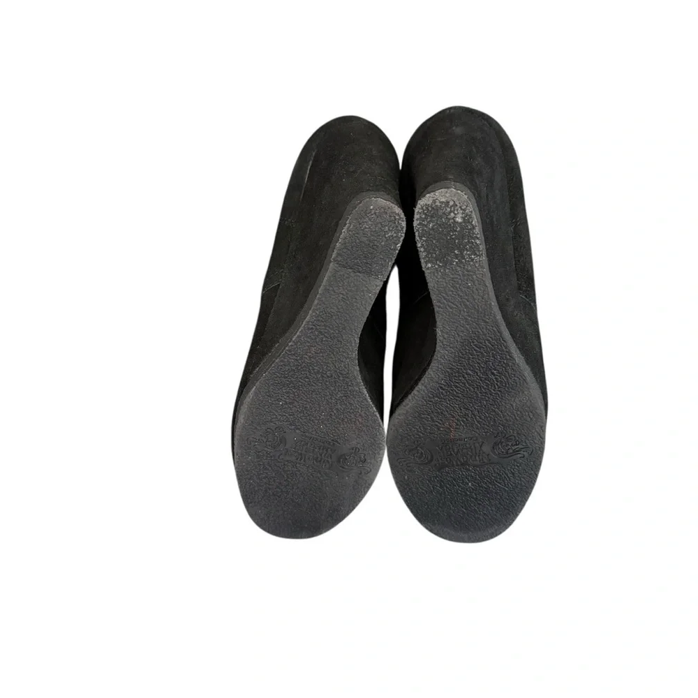 Nine West American Collection Next Win Black Suede Wedge Booties